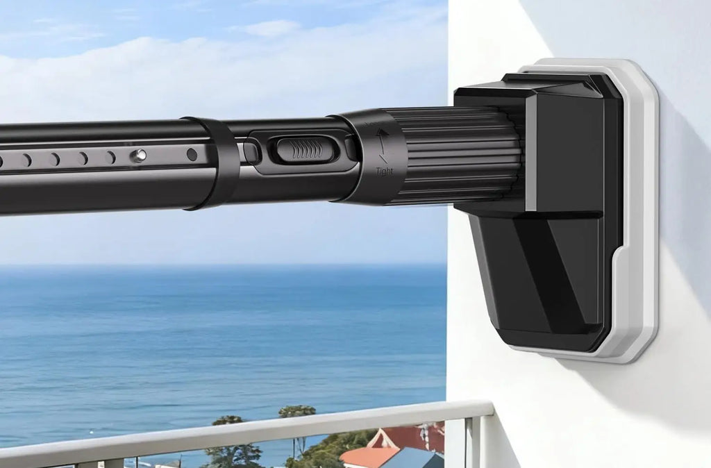 Adjustable Tension Curtain Rods, No Drilling, 41-139 Inch, Heavy Duty for Shower Patio Windows Room Divider, Anti-Slip Black