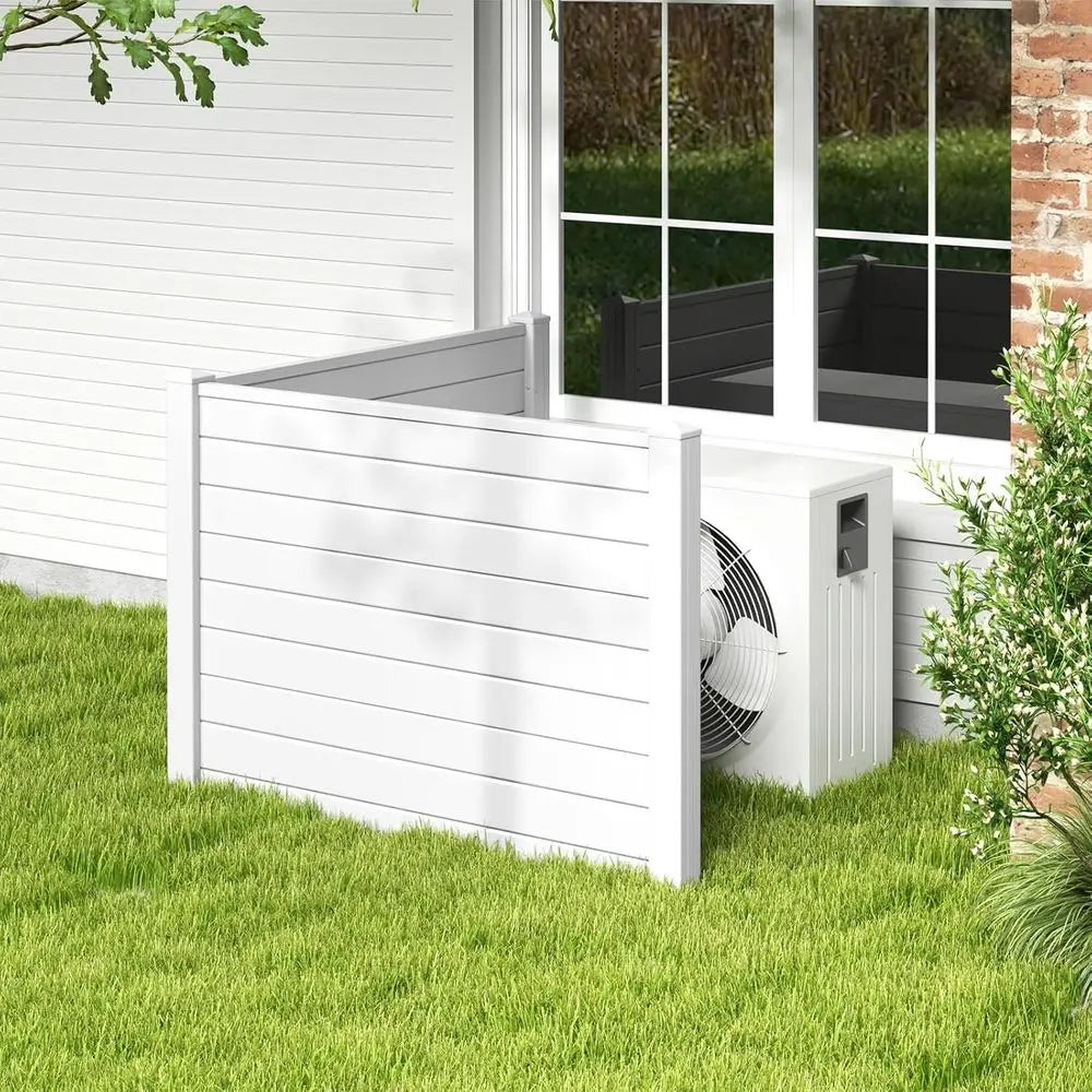 Outdoor Privacy Screen for 4 Panels, 48" L x 36" W Trash Cans, Pool Pumps, or AC Units, White