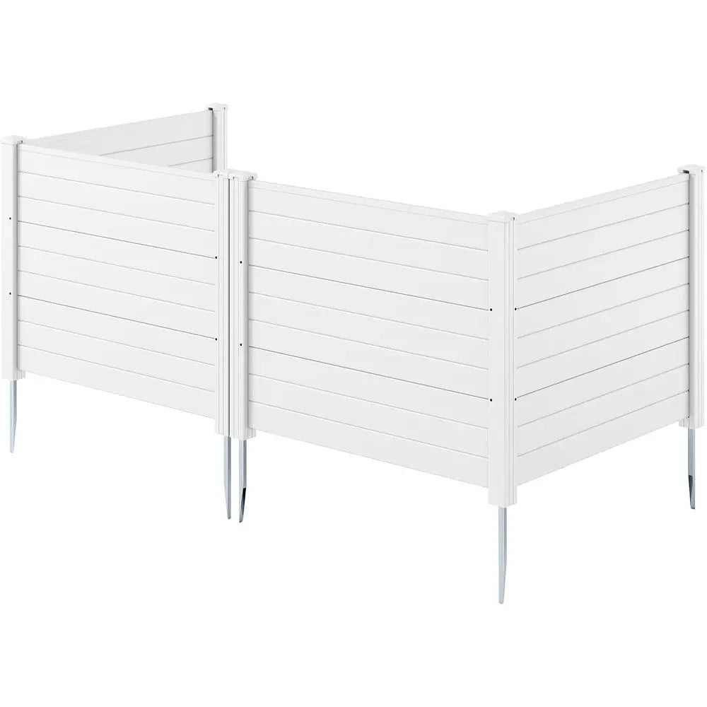 Outdoor Privacy Screen for 4 Panels, 48" L x 36" W Trash Cans, Pool Pumps, or AC Units, White